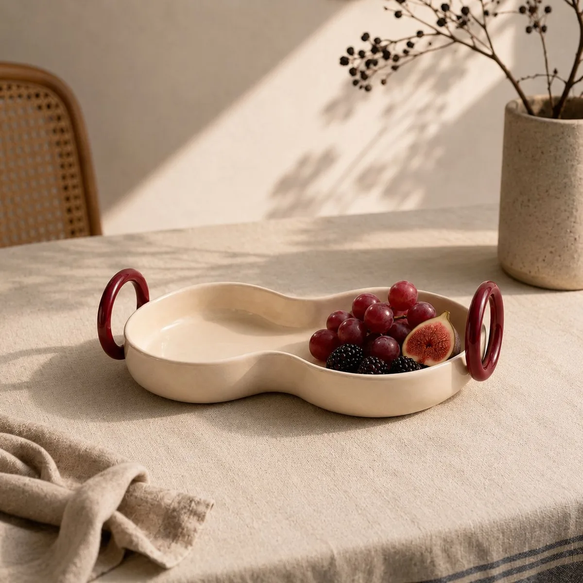 Burgundy Loop Tray