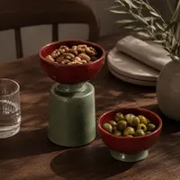 Duo Pedestal Bowls (2'li)