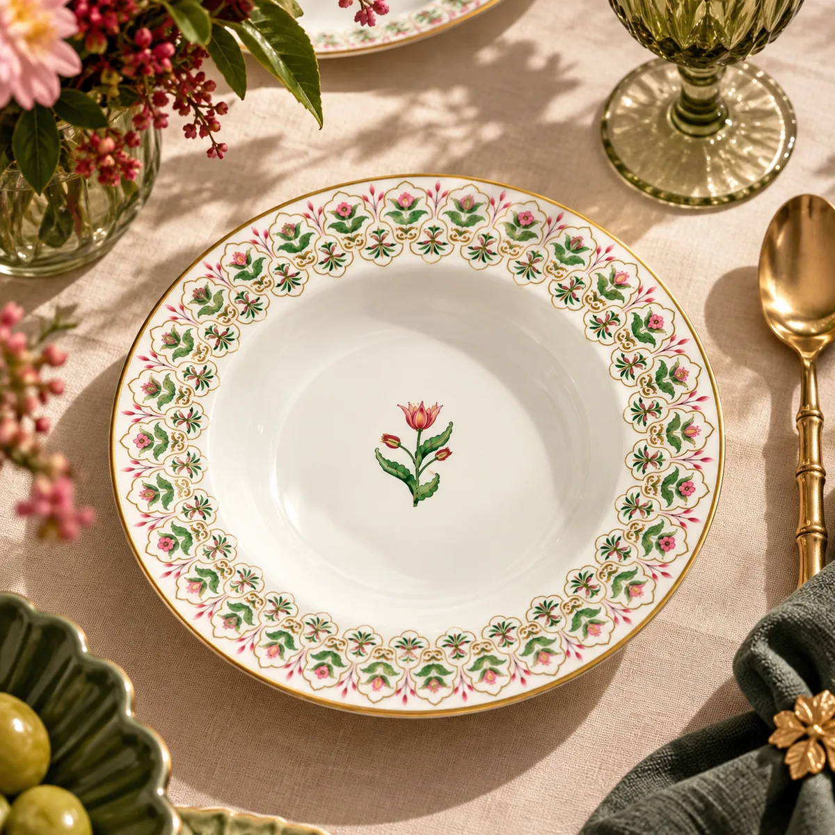 Botanic Chic Porselen Yemek Tabağı - Easy Life