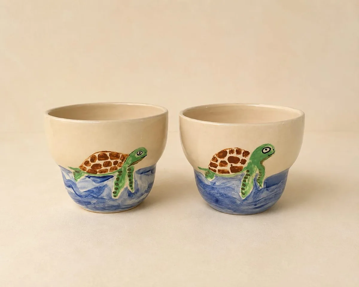 Sea Turtle Cup Set