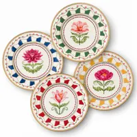 Flowery 4’lü Porselen Pasta Tabağı - Easy Life