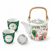 Botanic Chic Porselen Çaydanlık & Fincan Seti - Easy Life