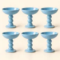 Skyline Pastel Mavi Seramik Bardak Seti (6'lı)